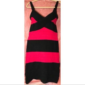 GUESS Black and Red Sweater Dress